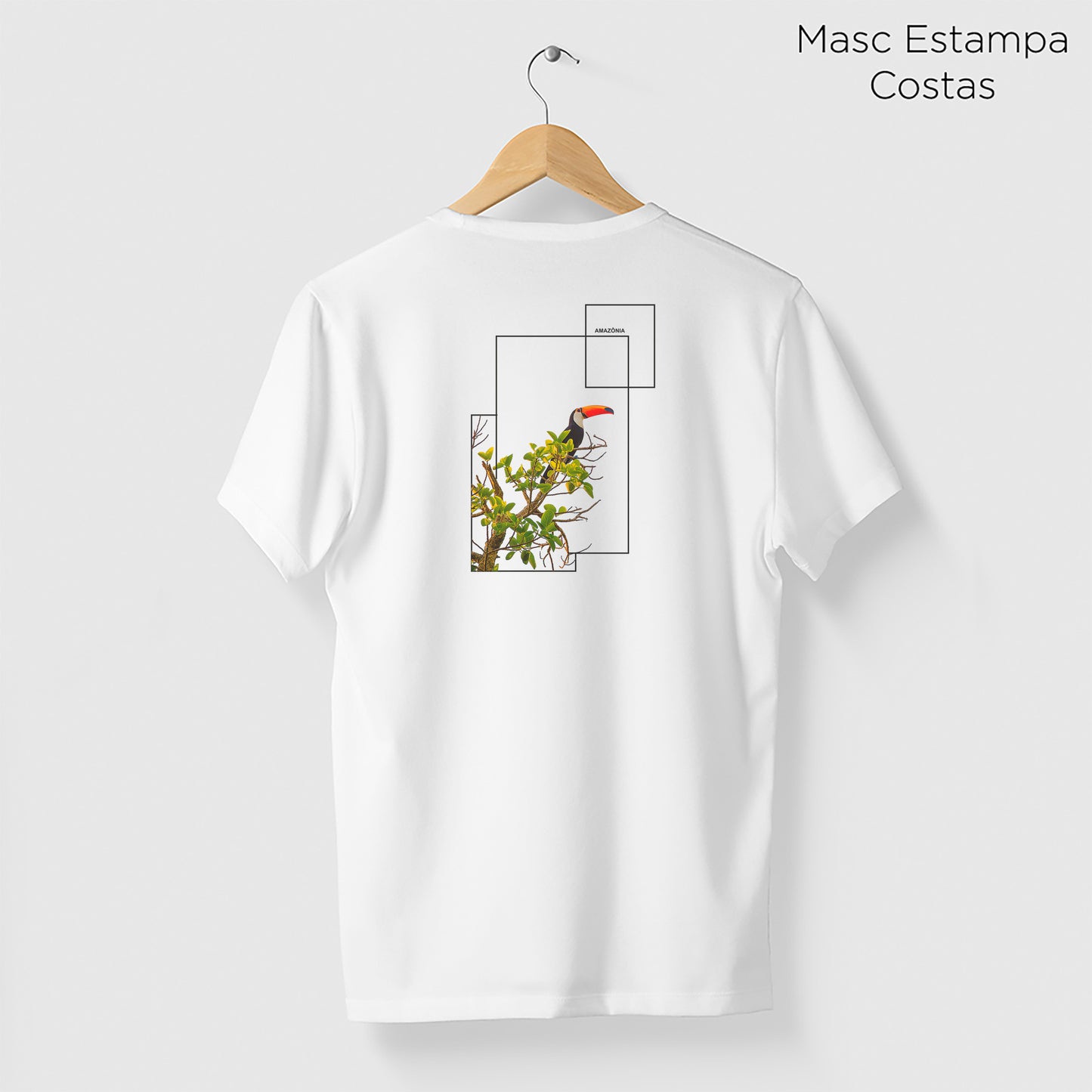 Camiseta Amazônia TUCANO LINDO - BRANCO - cód 0053
