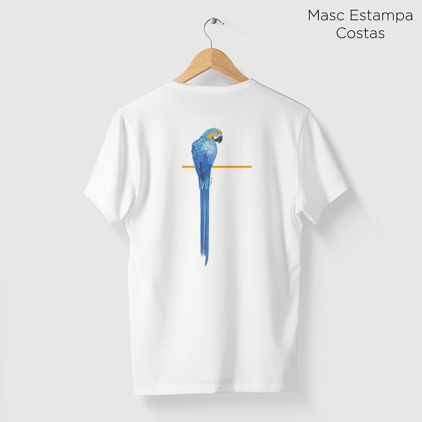 Camiseta Amazônia PERFEIÇÃO ARARA – BRANCO - cód 0070