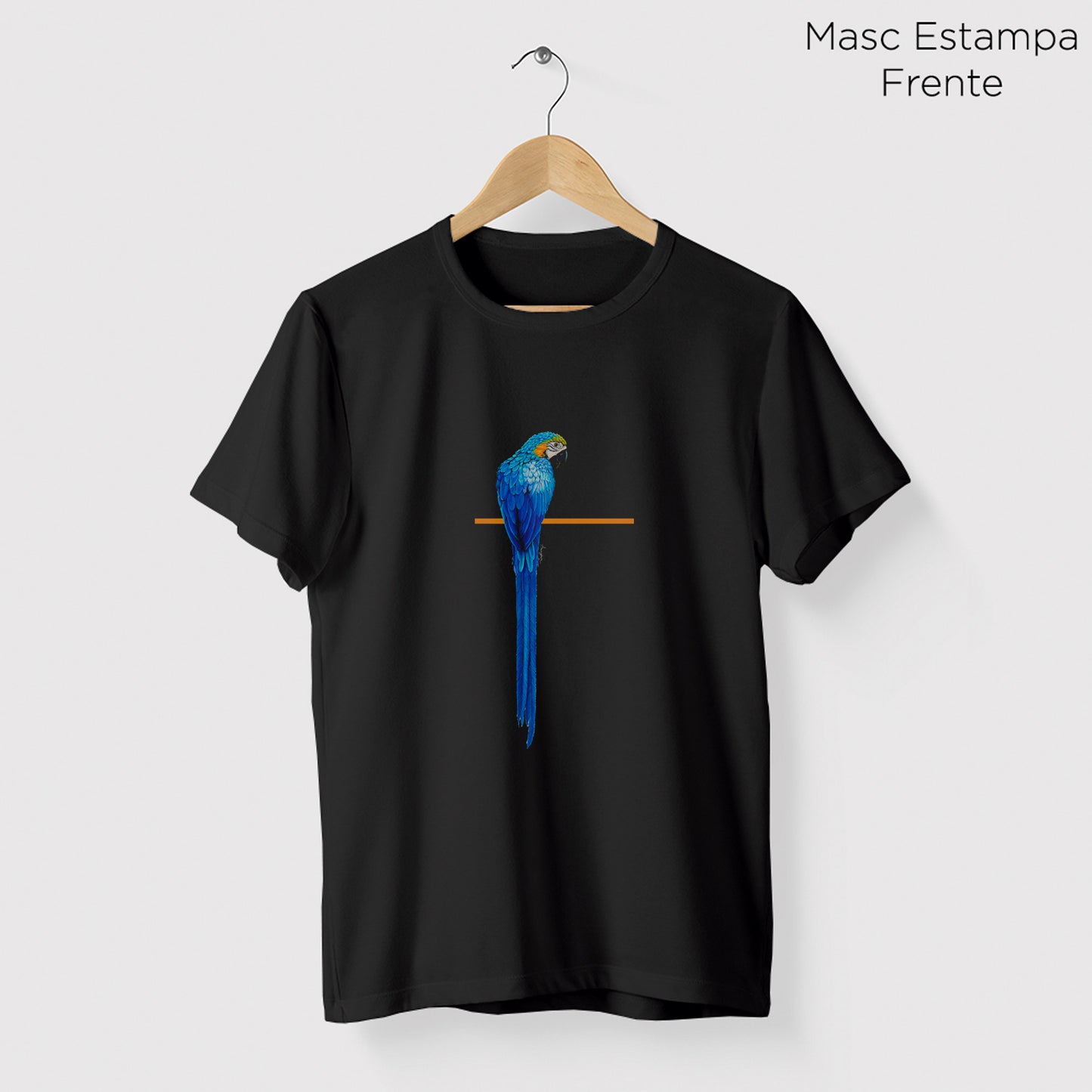 Camiseta Amazônia PERFEIÇÃO ARARA – PRETO - cód 0070