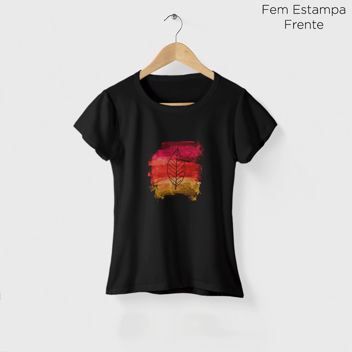 Camiseta Amazônia AQUARELA NATURAL - PRETO - cód 0163