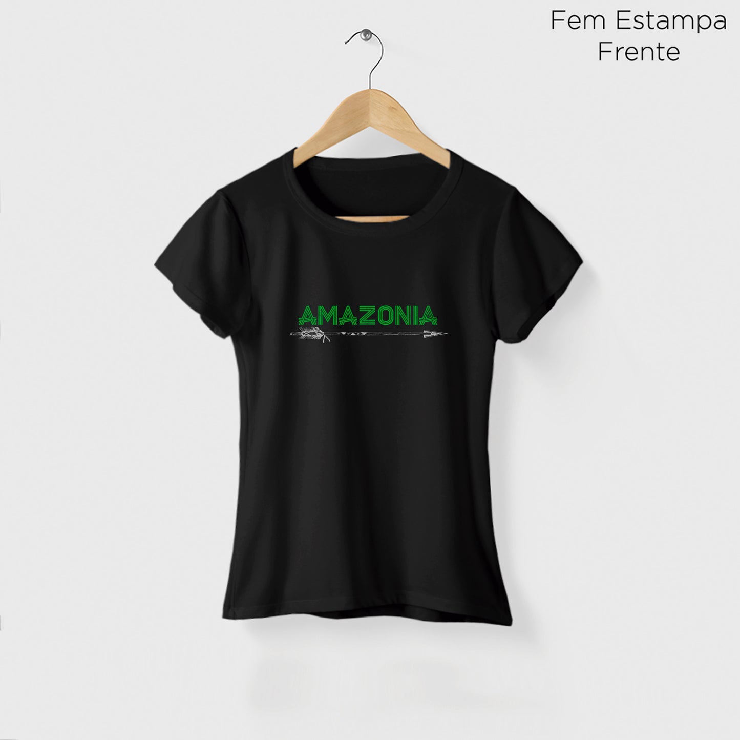 Camiseta Amazônia FLECHA AMAZÔNICA - PRETO - cód 0169