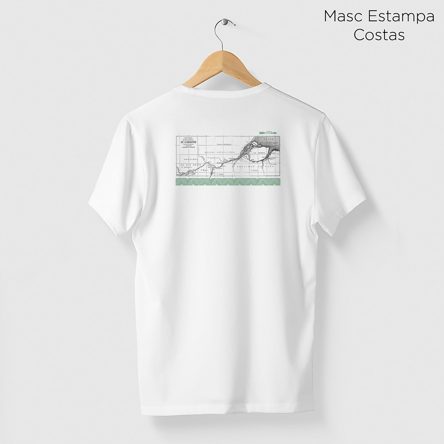 Camiseta Amazônia RIO INDIGENA - BRANCO - cód 0173