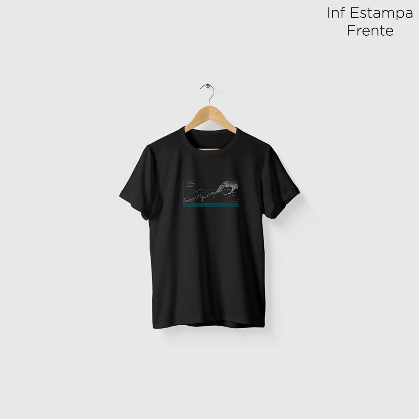 Camiseta Amazônia RIO INDIGENA - PRETO - cód 0173