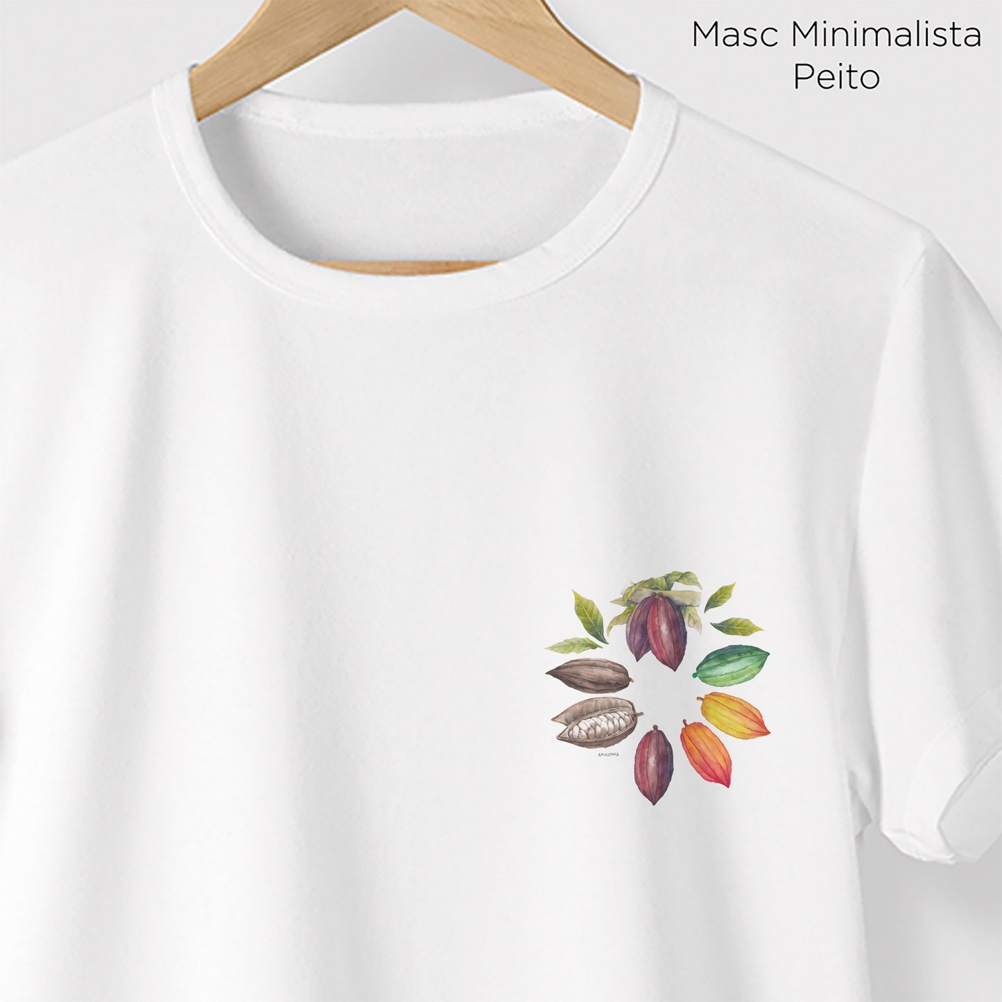 Camiseta Amazônia MANDALA CACAU - BRANCO - cód 0179