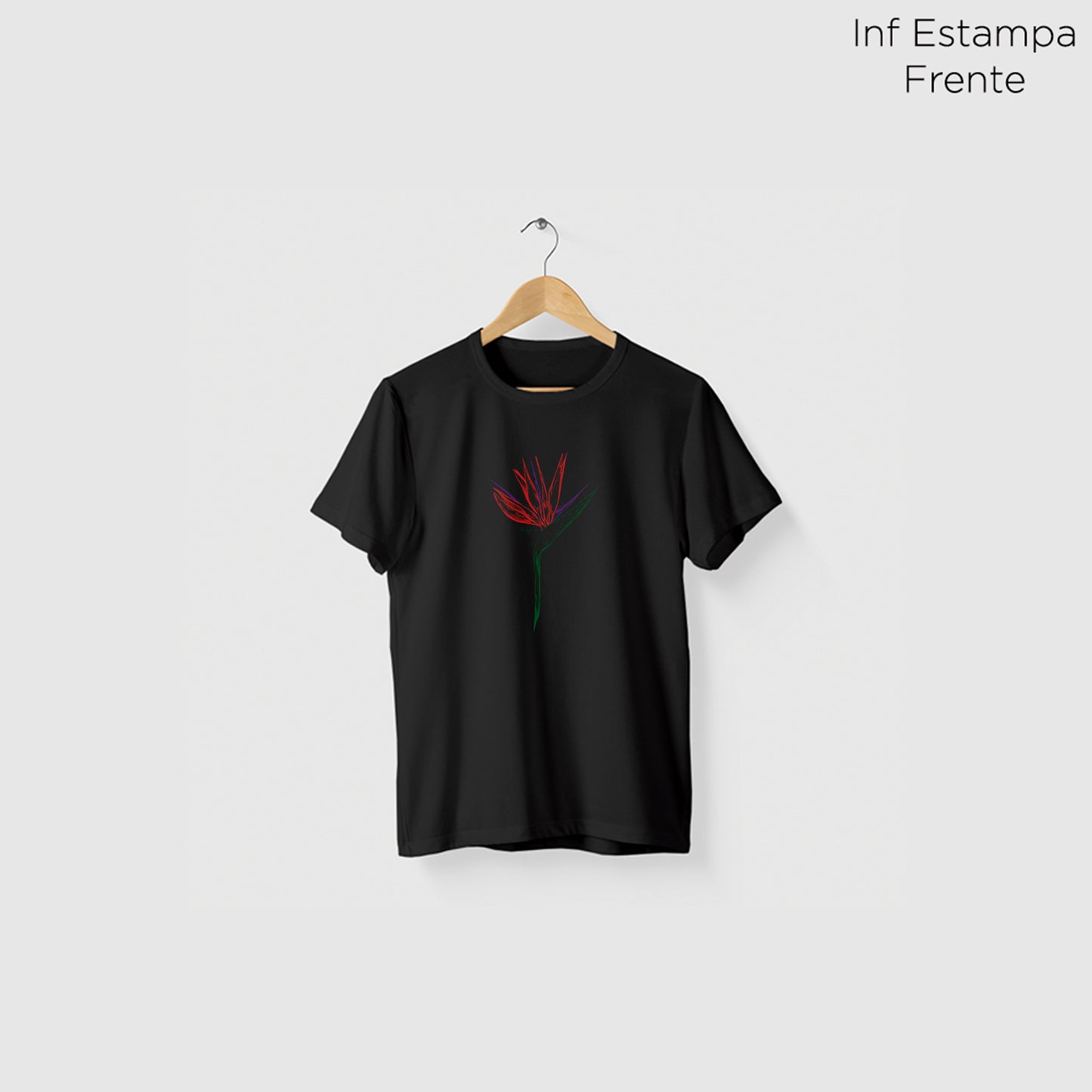 Camiseta Amazônia ESTRELÍCIA - PRETO - cód 0196