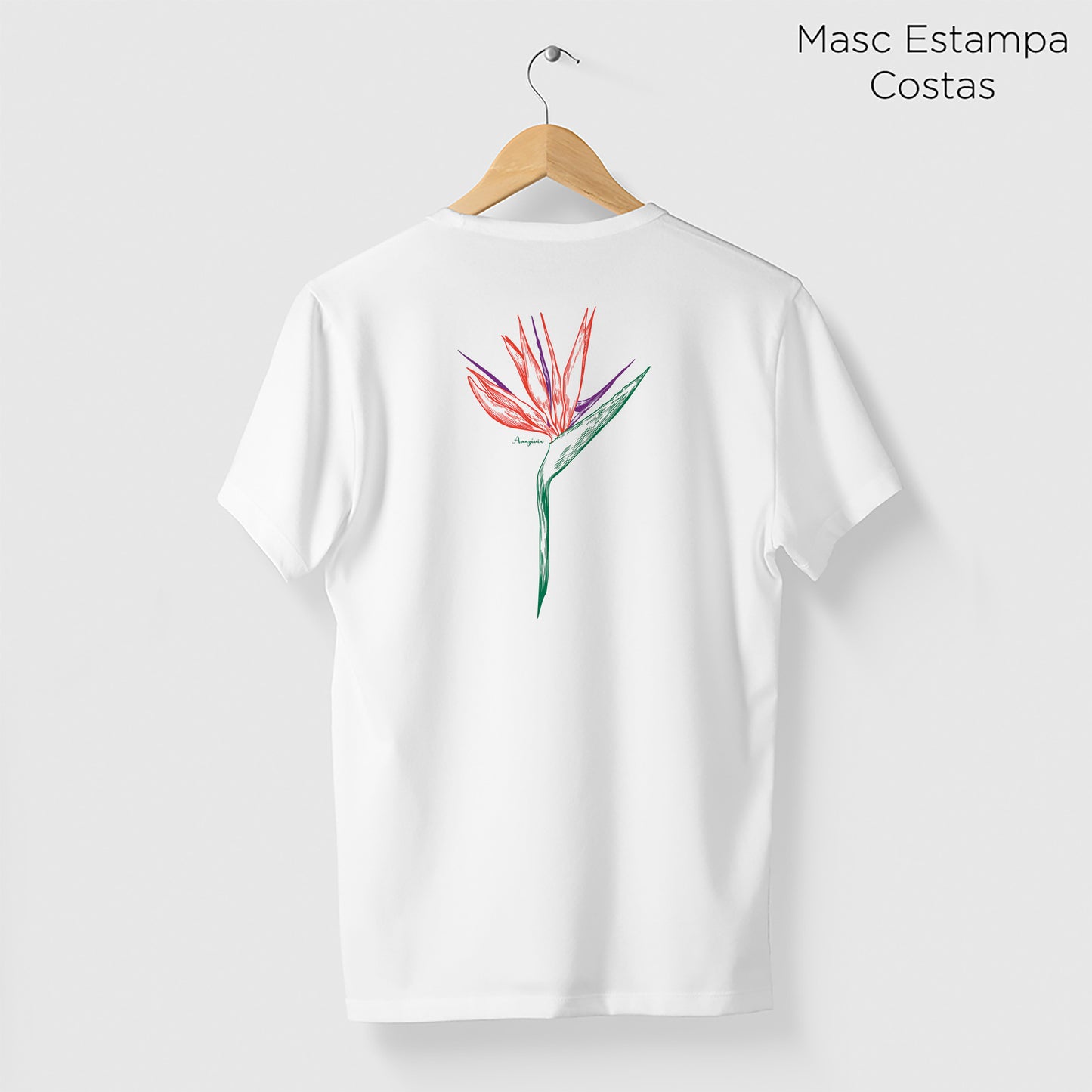 Camiseta Amazônia ESTRELÍCIA - BRANCO - cód 0196