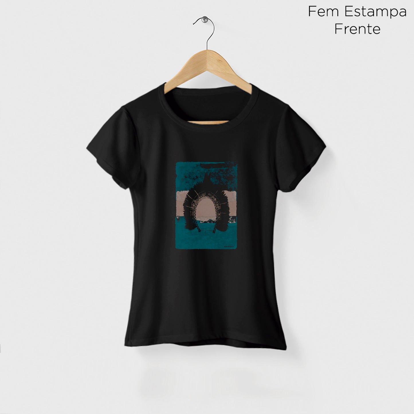 Camiseta Amazônia TINTAS COCAR - PRETO - cód 0220