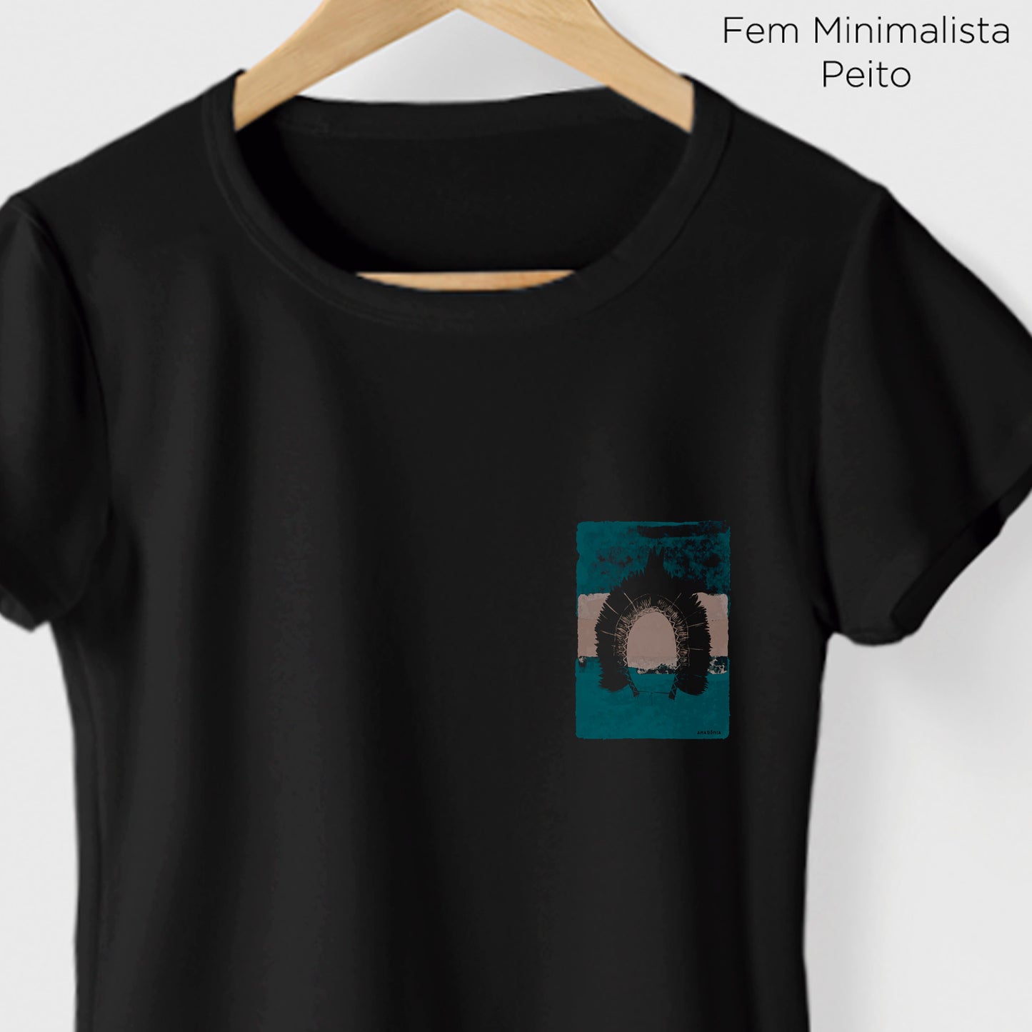 Camiseta Amazônia TINTAS COCAR - PRETO - cód 0220