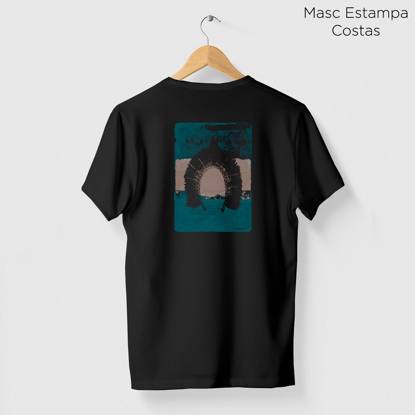 Camiseta Amazônia TINTAS COCAR - PRETO - cód 0220