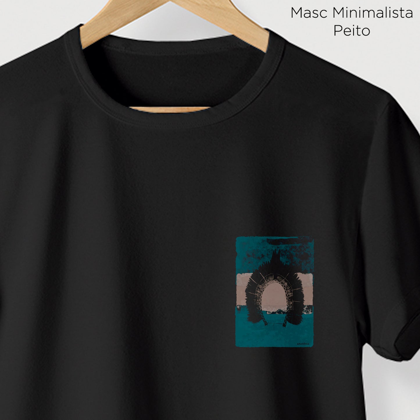 Camiseta Amazônia TINTAS COCAR - PRETO - cód 0220