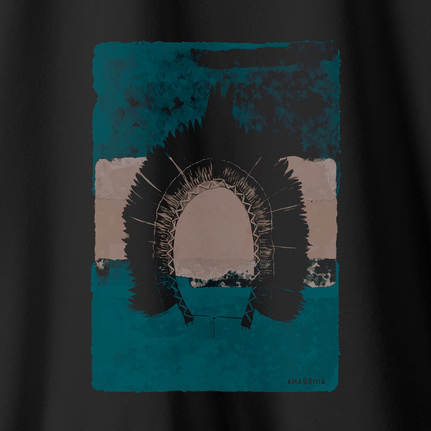 Camiseta Amazônia TINTAS COCAR - PRETO - cód 0220