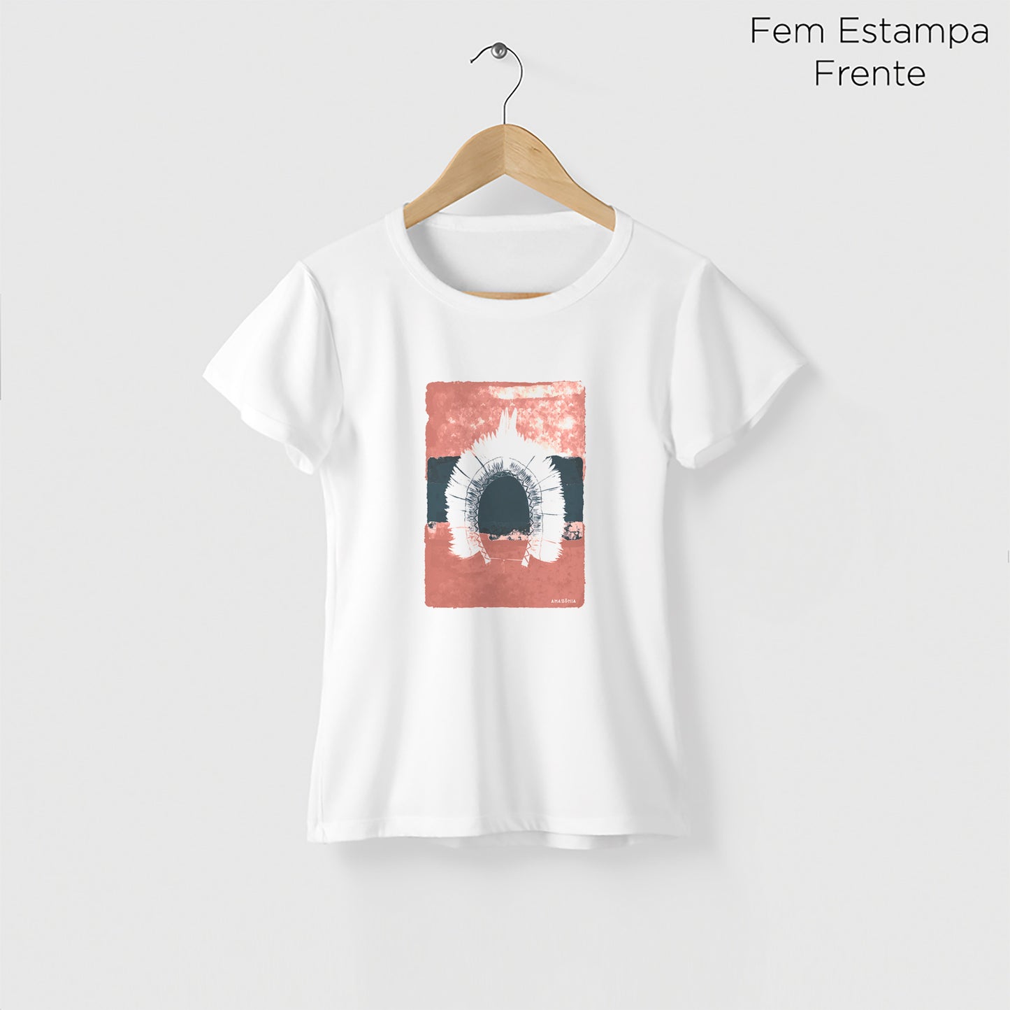 Camiseta Amazônia TINTAS COCAR - BRANCO - cód 0220