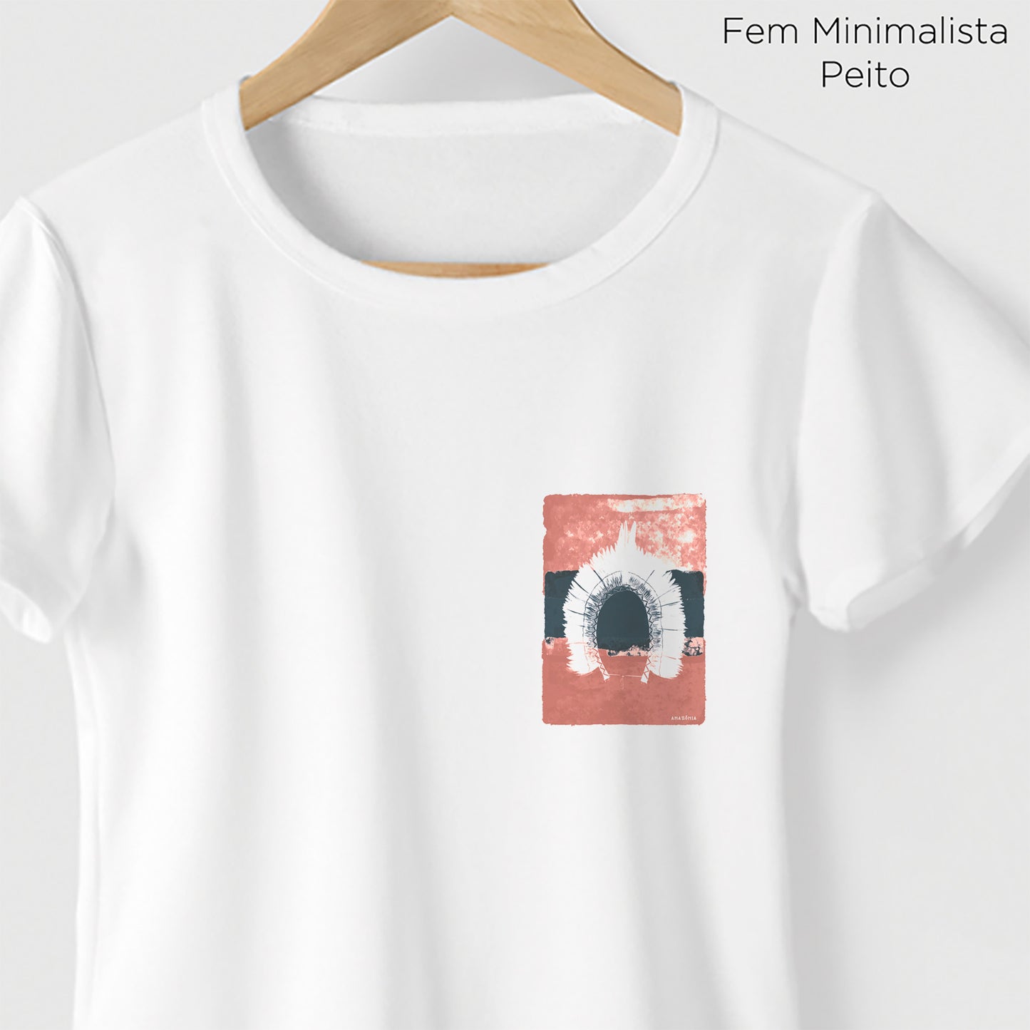 Camiseta Amazônia TINTAS COCAR - BRANCO - cód 0220