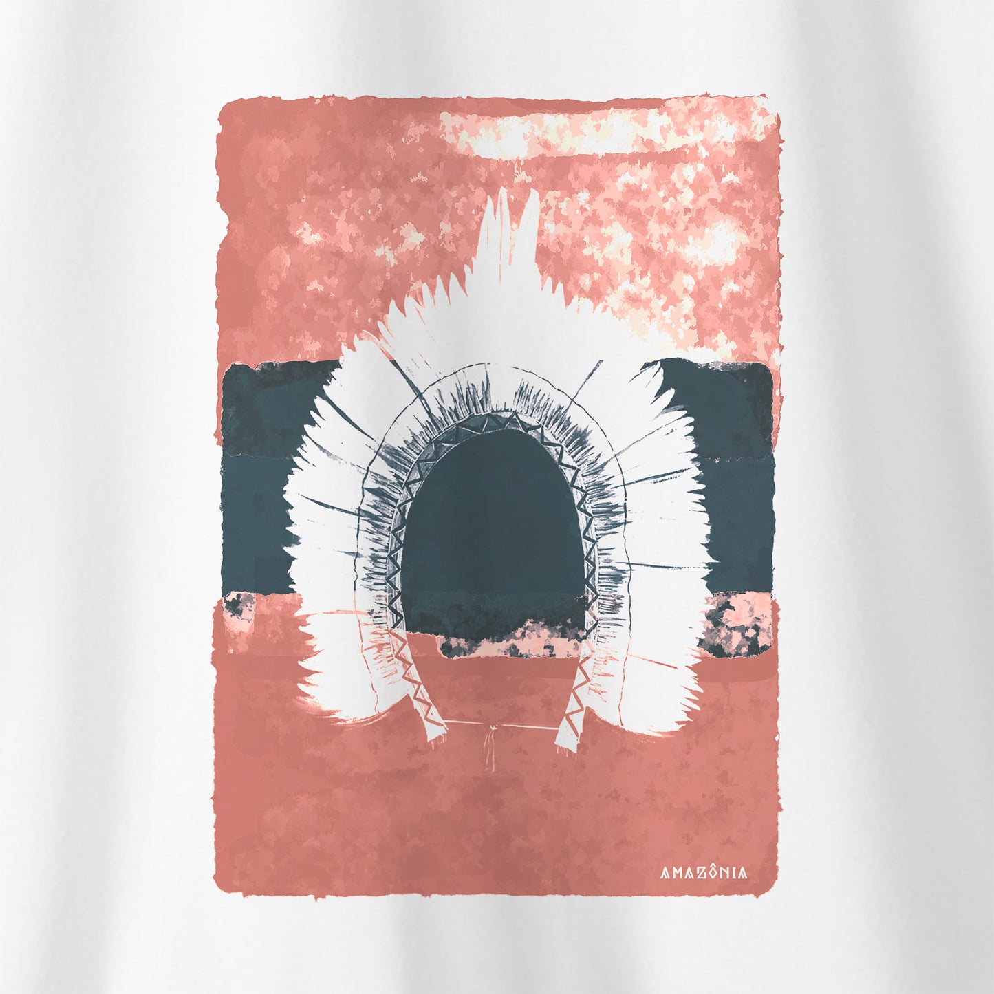 Camiseta Amazônia TINTAS COCAR - BRANCO - cód 0220