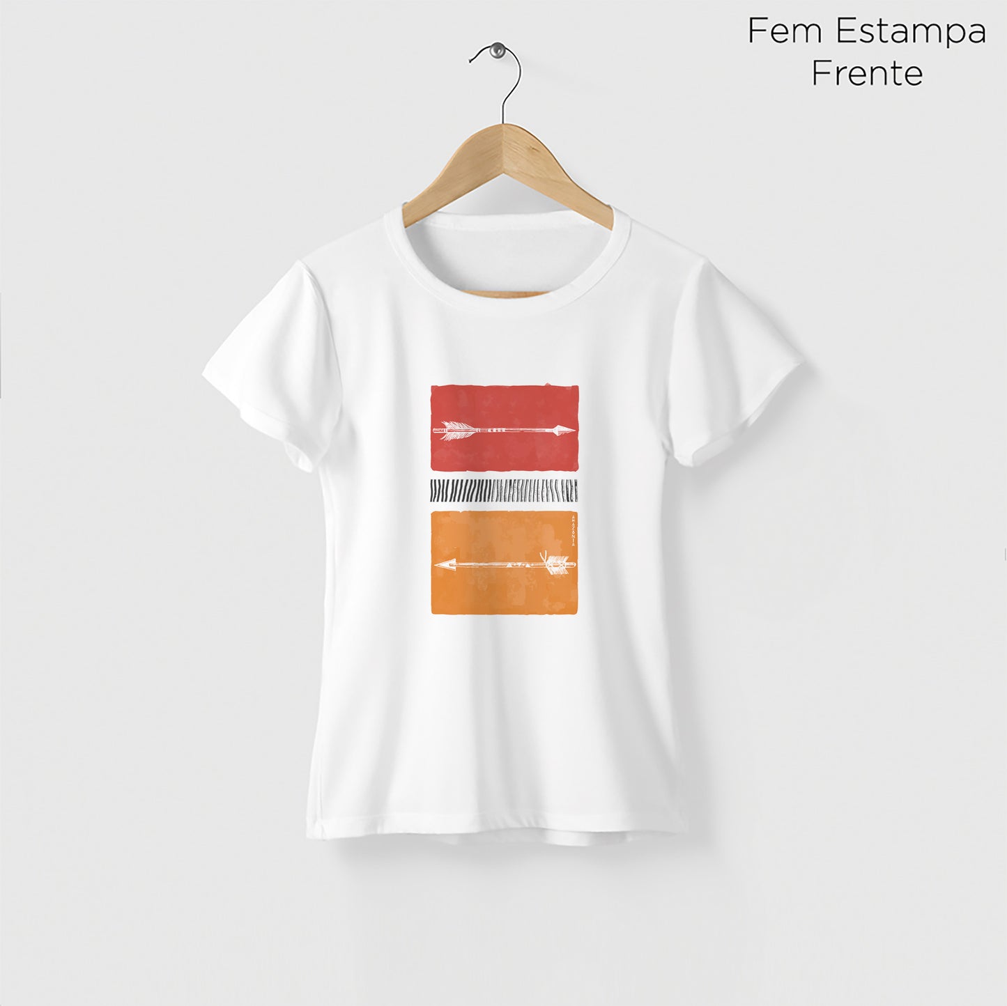 Camiseta Amazônia FLECHAS CORES - BRANCO - cód 0222