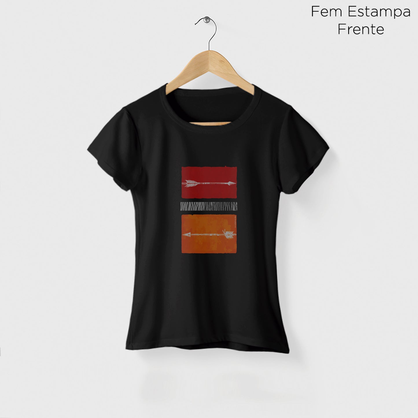 Camiseta Amazônia FLECHAS CORES - PRETO - cód 0222