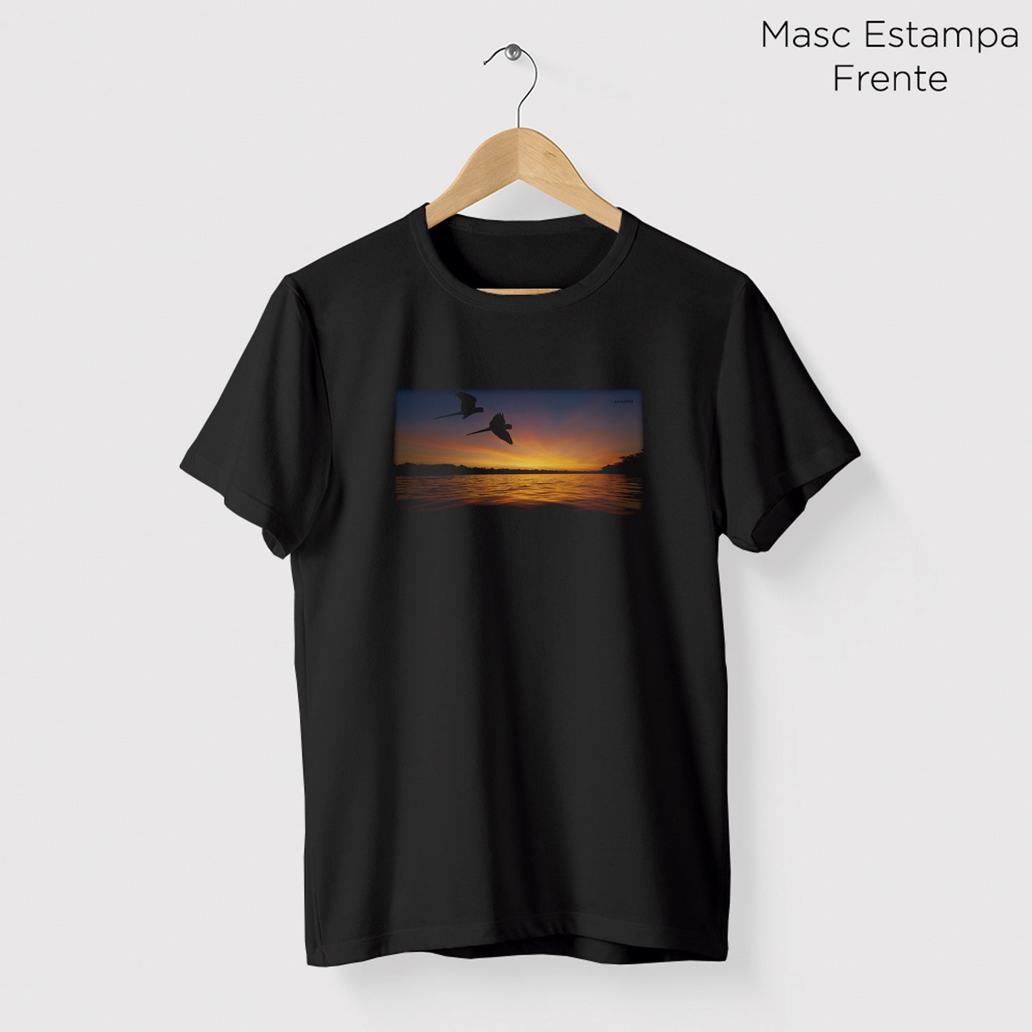Camiseta Amazônia NASCER DO SOL - PRETO - cód 0315