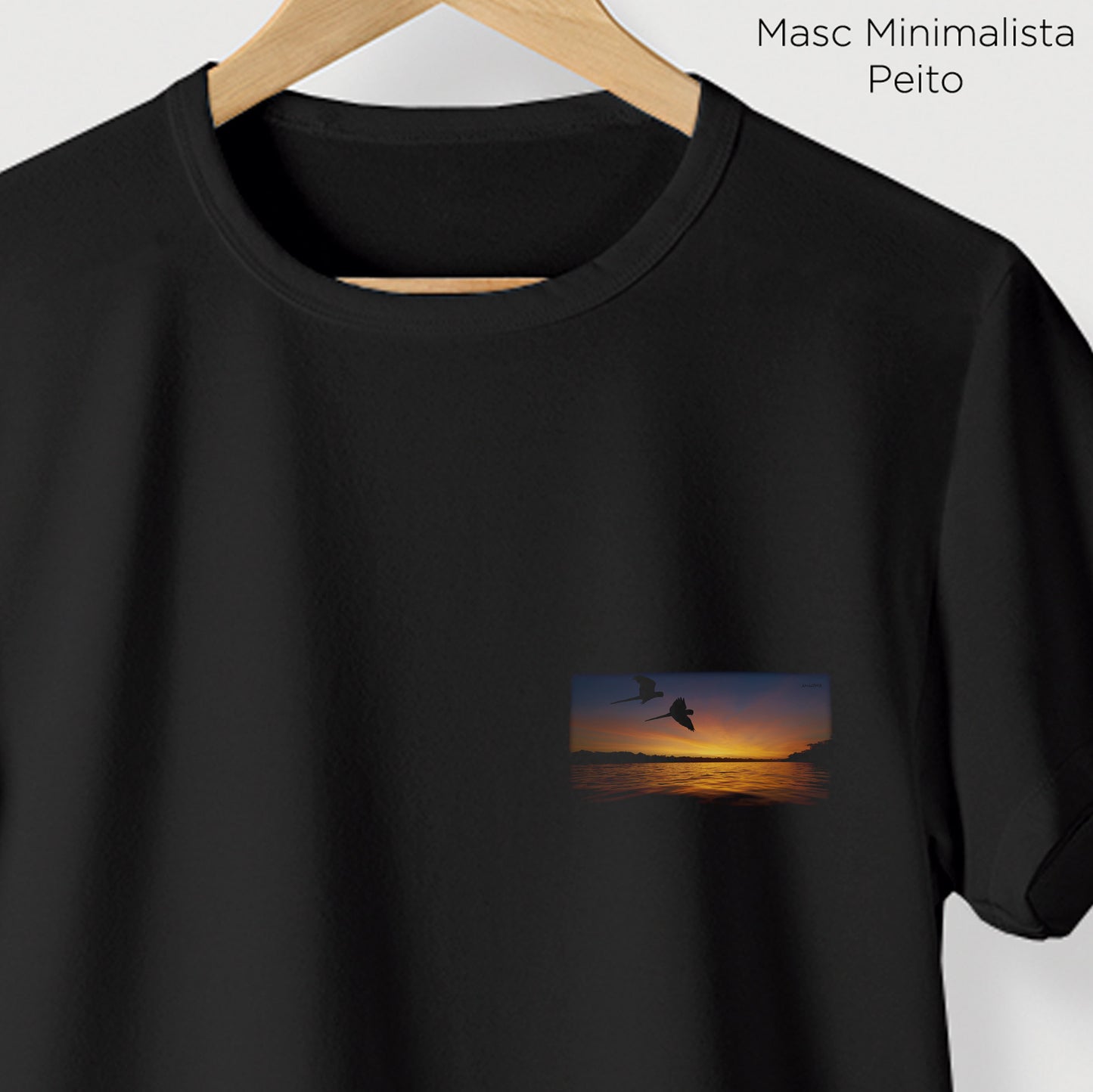 Camiseta Amazônia NASCER DO SOL - PRETO - cód 0315