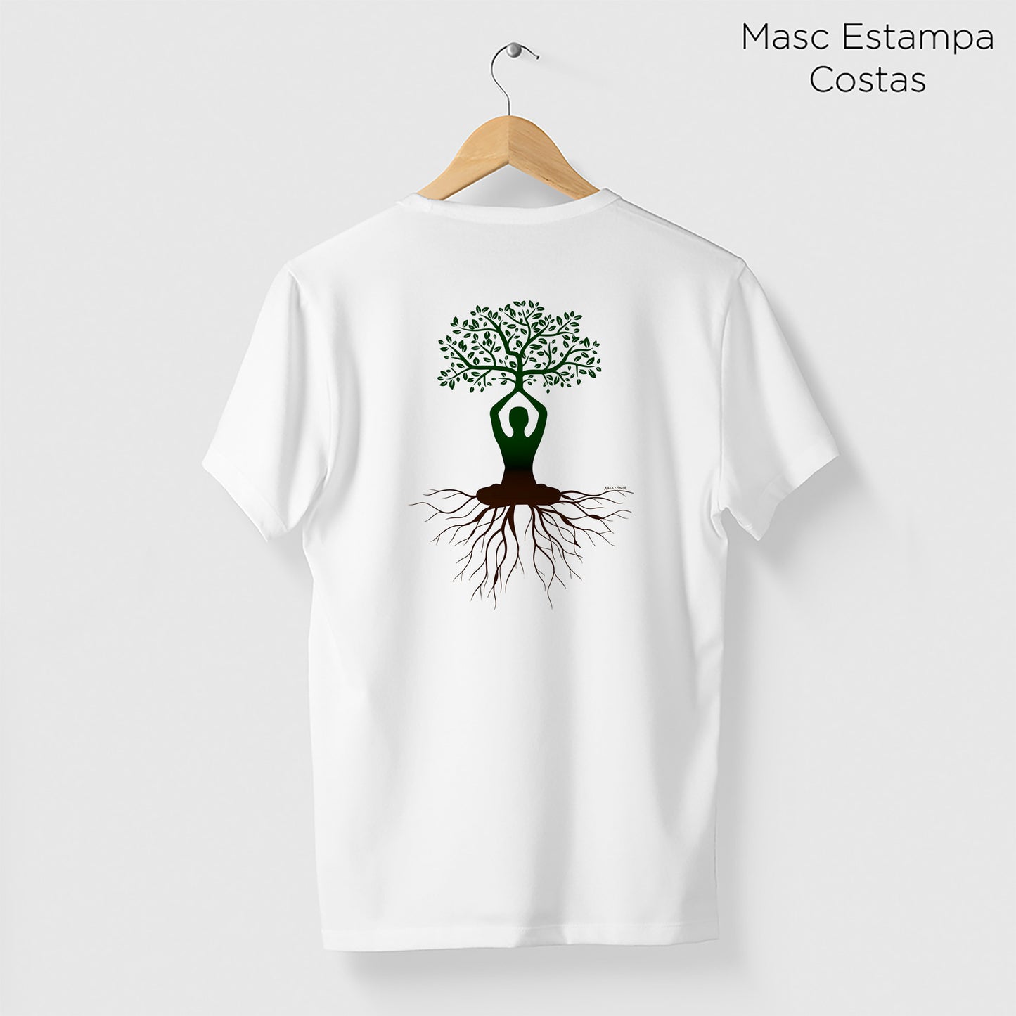 Camiseta Amazônia ÁRVORE HUMANA - BRANCO - cód 0326