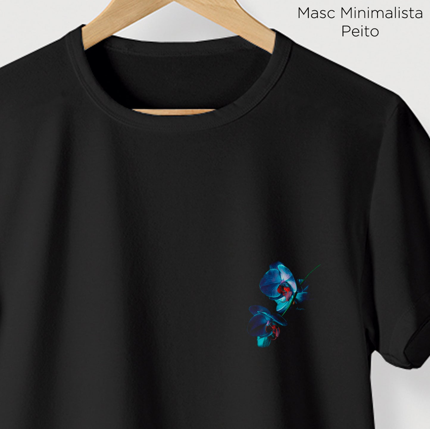 Camiseta Amazônia FLORES ARTE - PRETO - cód 0338