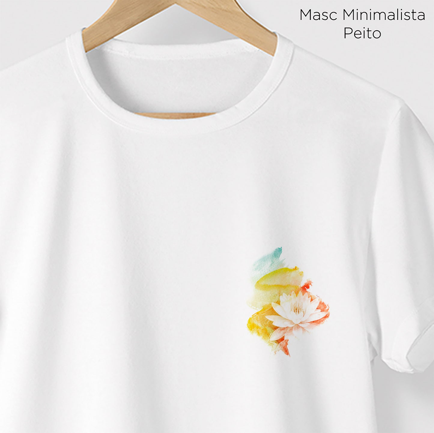 Camiseta Amazônia LOTUS AQUARELA - BRANCO - cód 0352