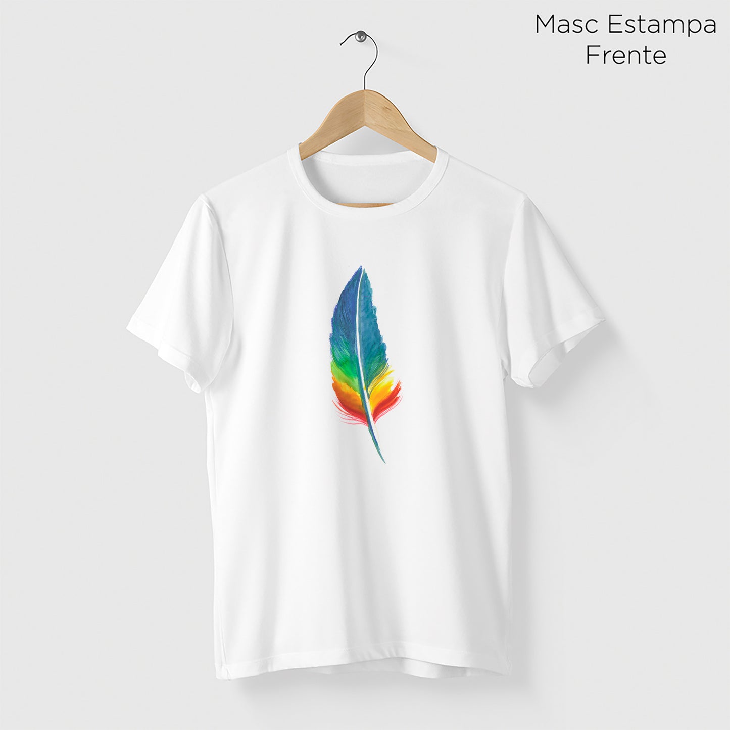 Camiseta Amazônia PENA AQUARELA - BRANCO - cód 0361