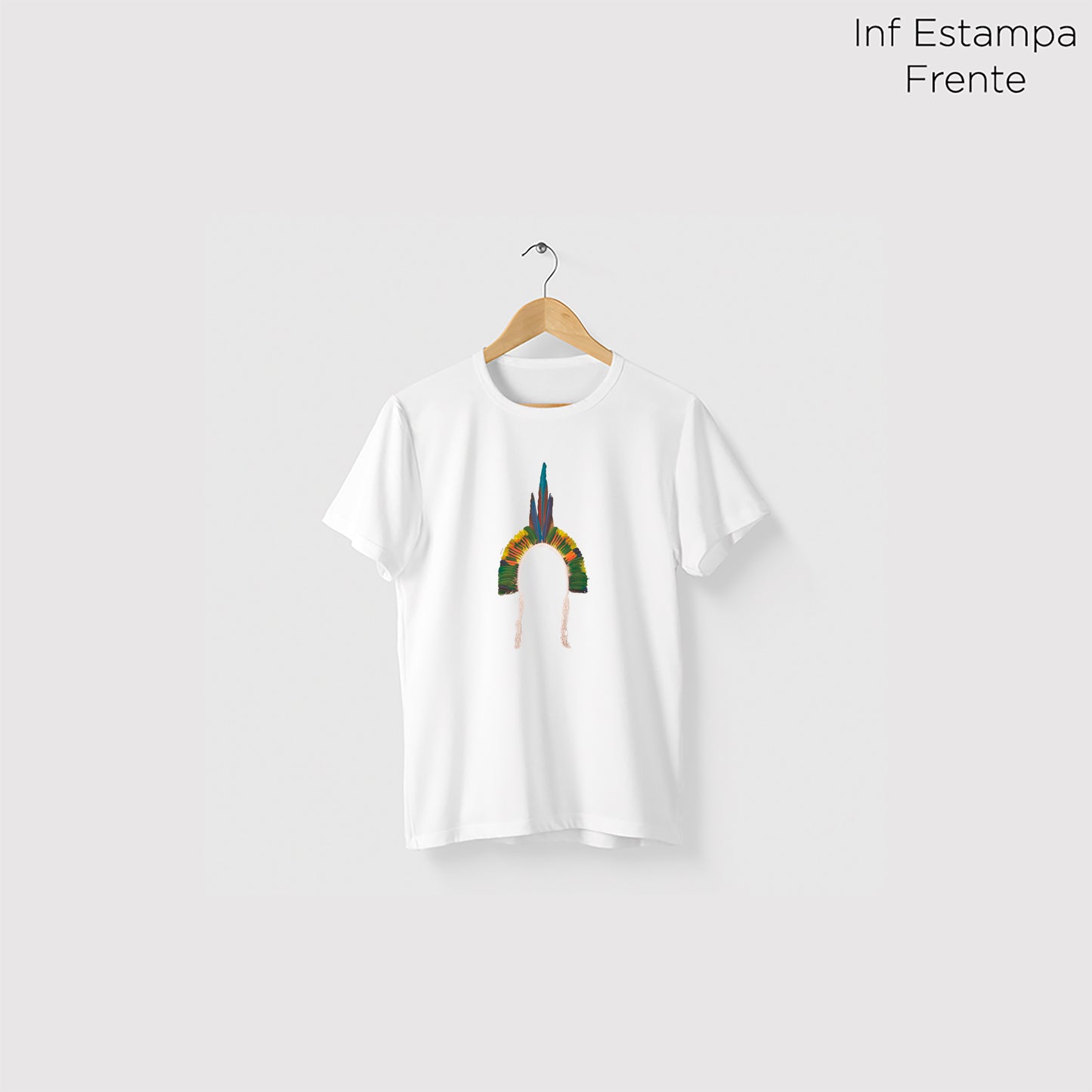 Camiseta Amazônia COCAR PATAXÓ - BRANCO - cód 0370