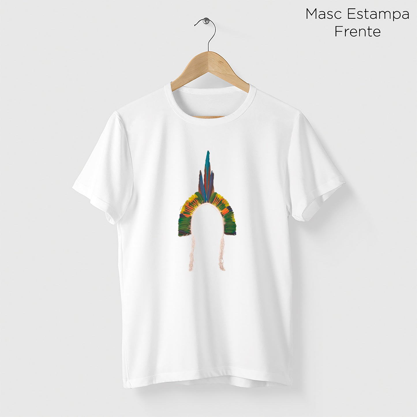Camiseta Amazônia COCAR PATAXÓ - BRANCO - cód 0370
