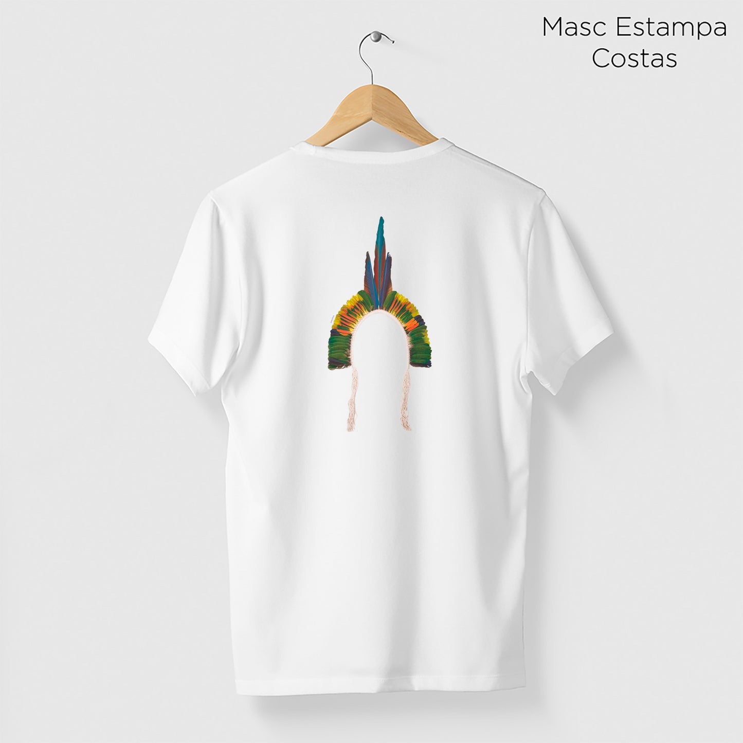 Camiseta Amazônia COCAR PATAXÓ - BRANCO - cód 0370
