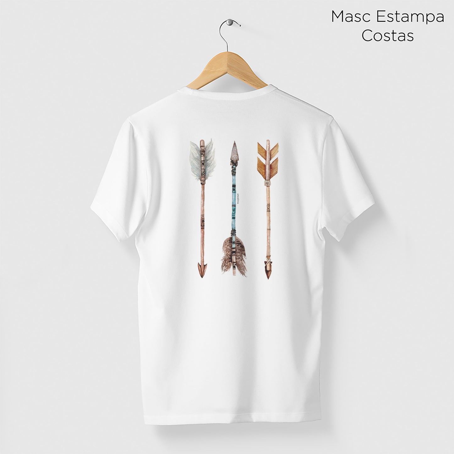 Camiseta Amazônia FLECHAS PARAKANÃ – BRANCO - cód 0375