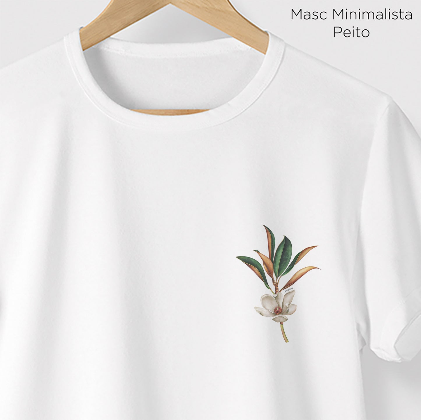 Camiseta Amazônia ARTE FLORA - BRANCO - cód 0469