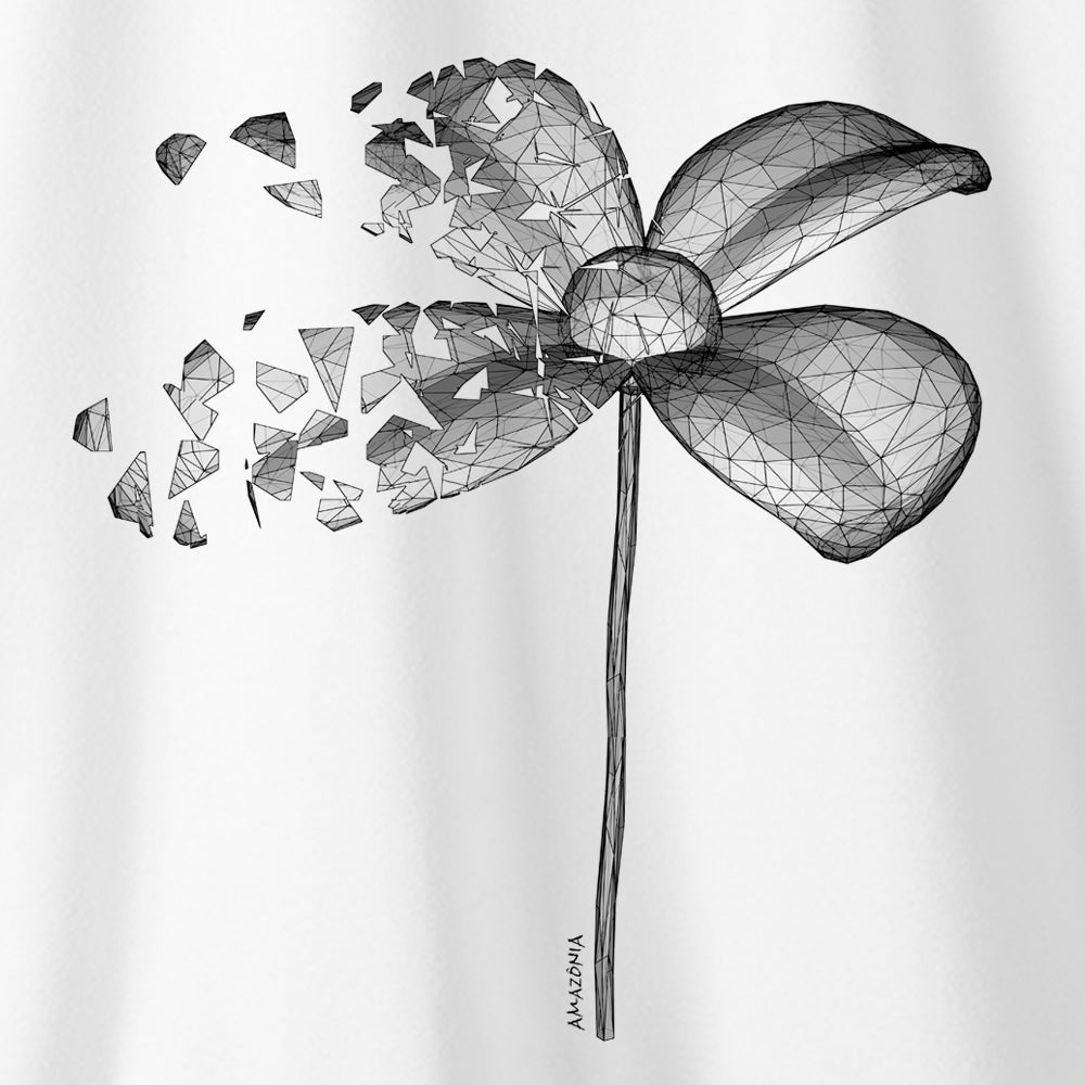 Camiseta Amazônia FLOR 3D - BRANCO - cód 0485