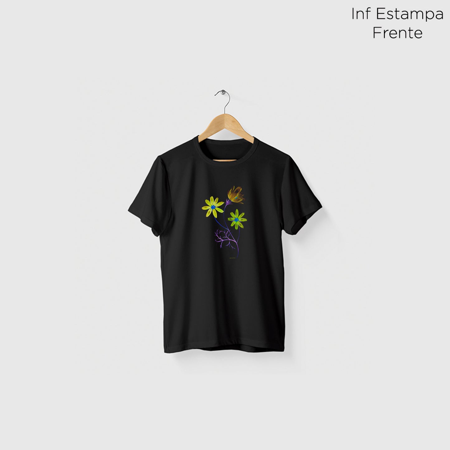 Camiseta Amazônia FLUORESCENTE - PRETO - cód 0515