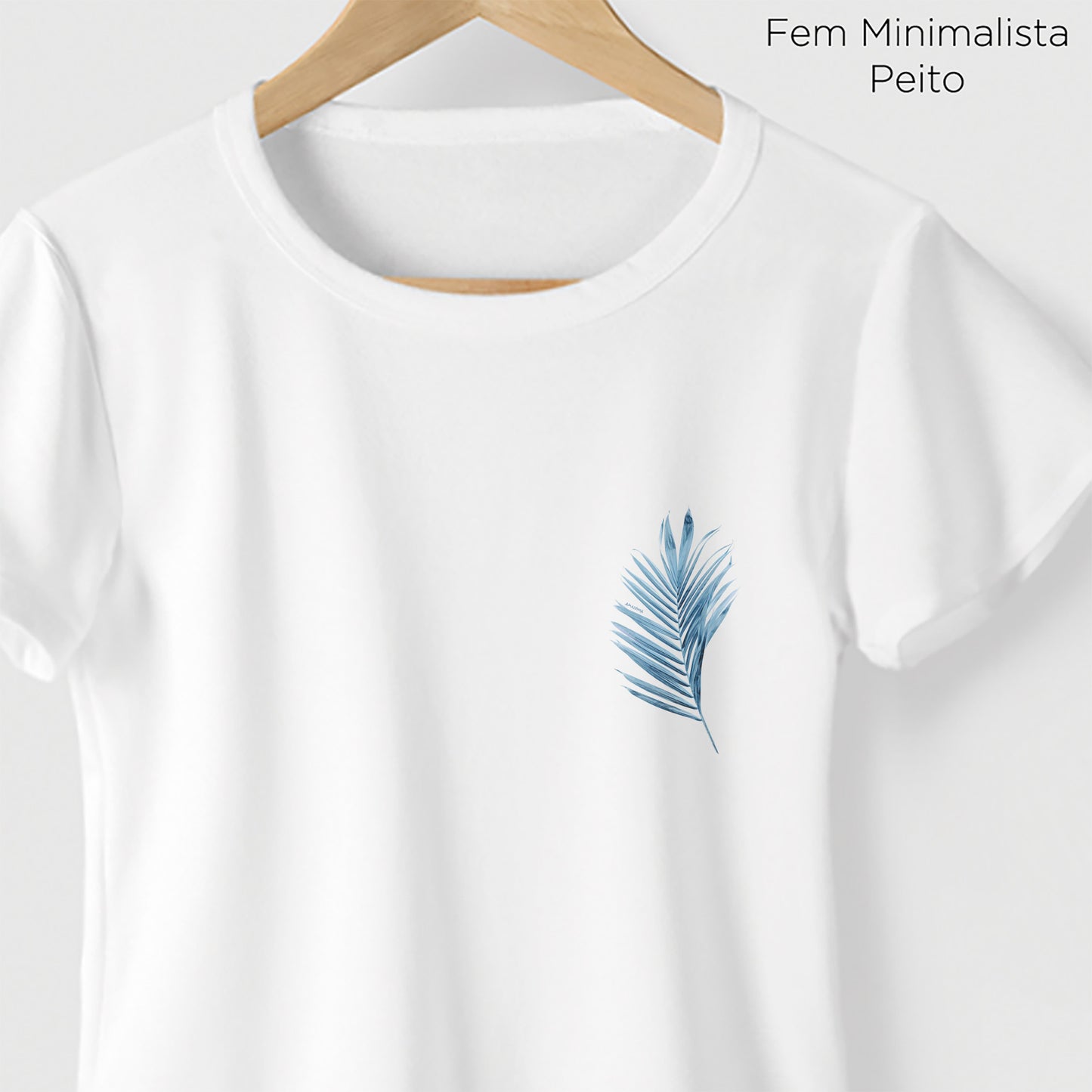 Camiseta Amazônia PALHA DE COQUEIRO - BRANCO - cód 0534