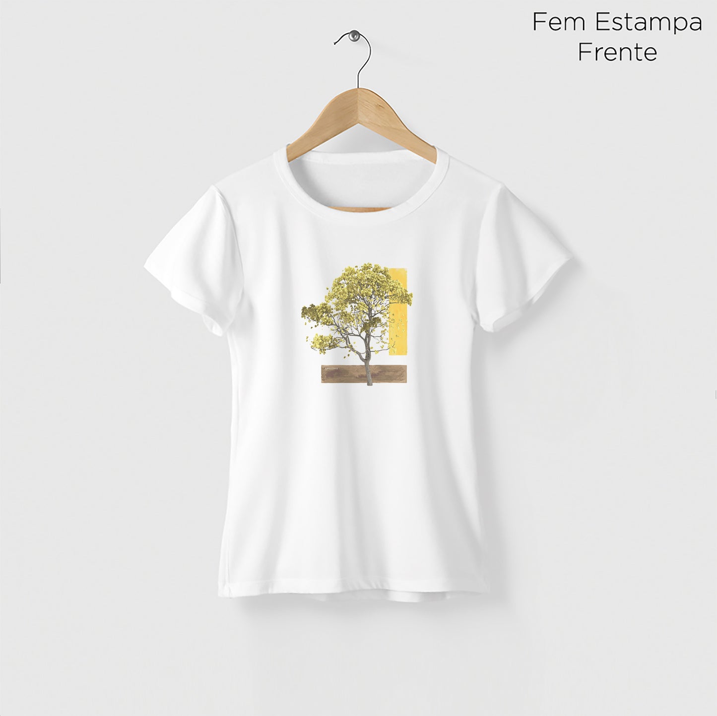 Camiseta Amazônia IPÊ AMARELO CORES - BRANCO - cód 0554