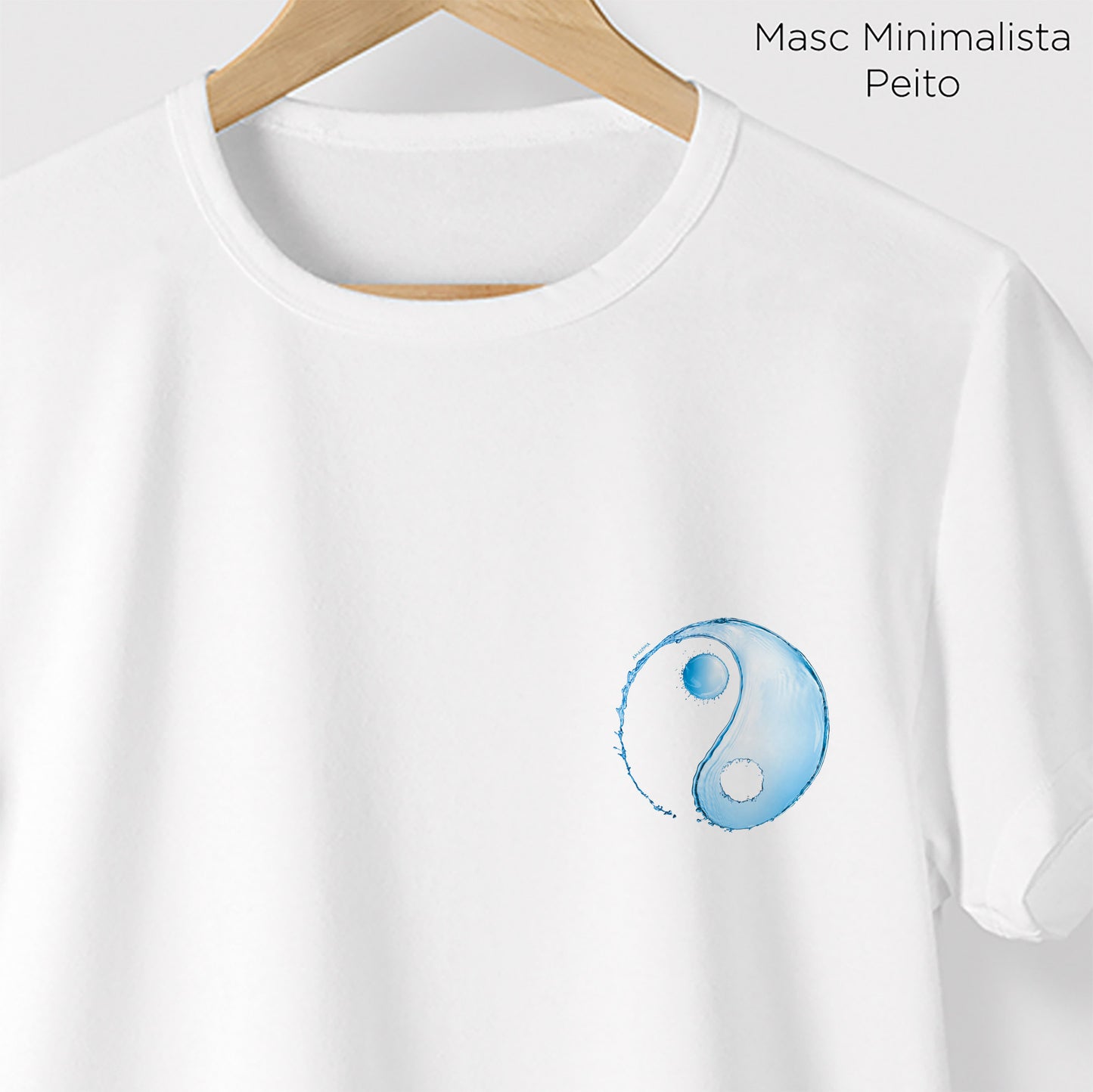 Camiseta Amazônia YIN YANG ÁGUA - BRANCO - cód 0565