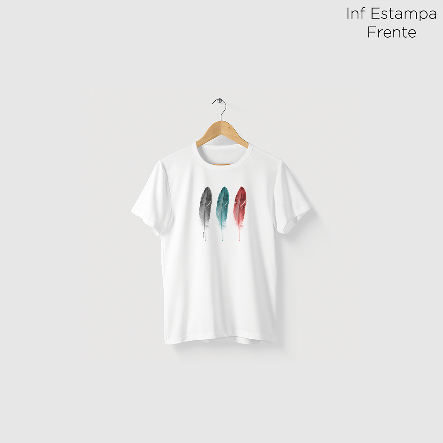 Camiseta Amazônia TRÊS PENAS - BRANCO - cód 0571