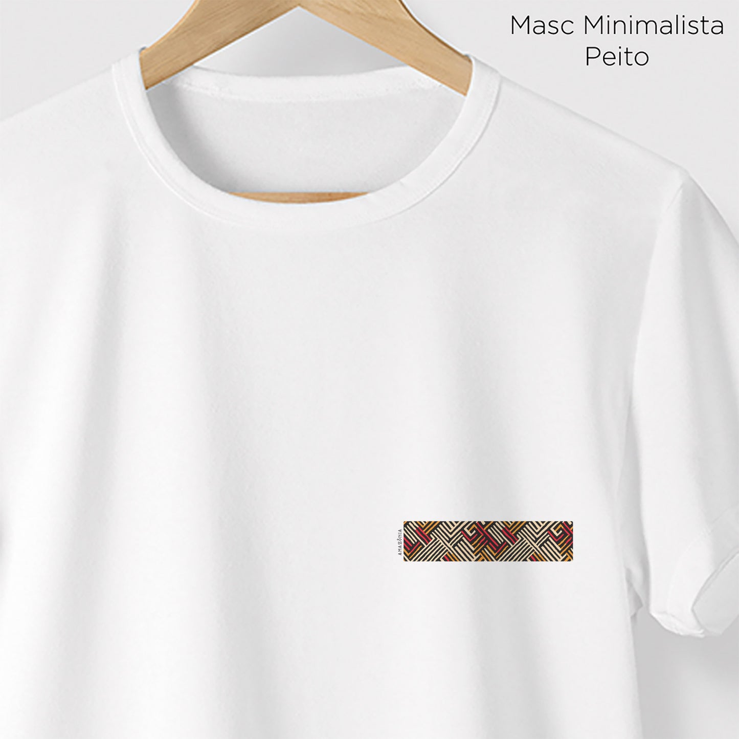 Camiseta Amazônia GRAFISMO INDÍGENA - BRANCO - cód 0580