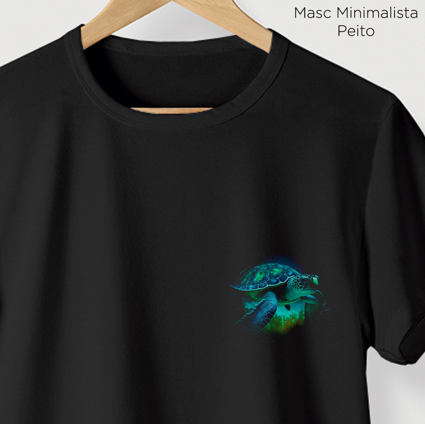 Camiseta Amazônia TARTARUGA OCEANO - PRETO - cód 0582