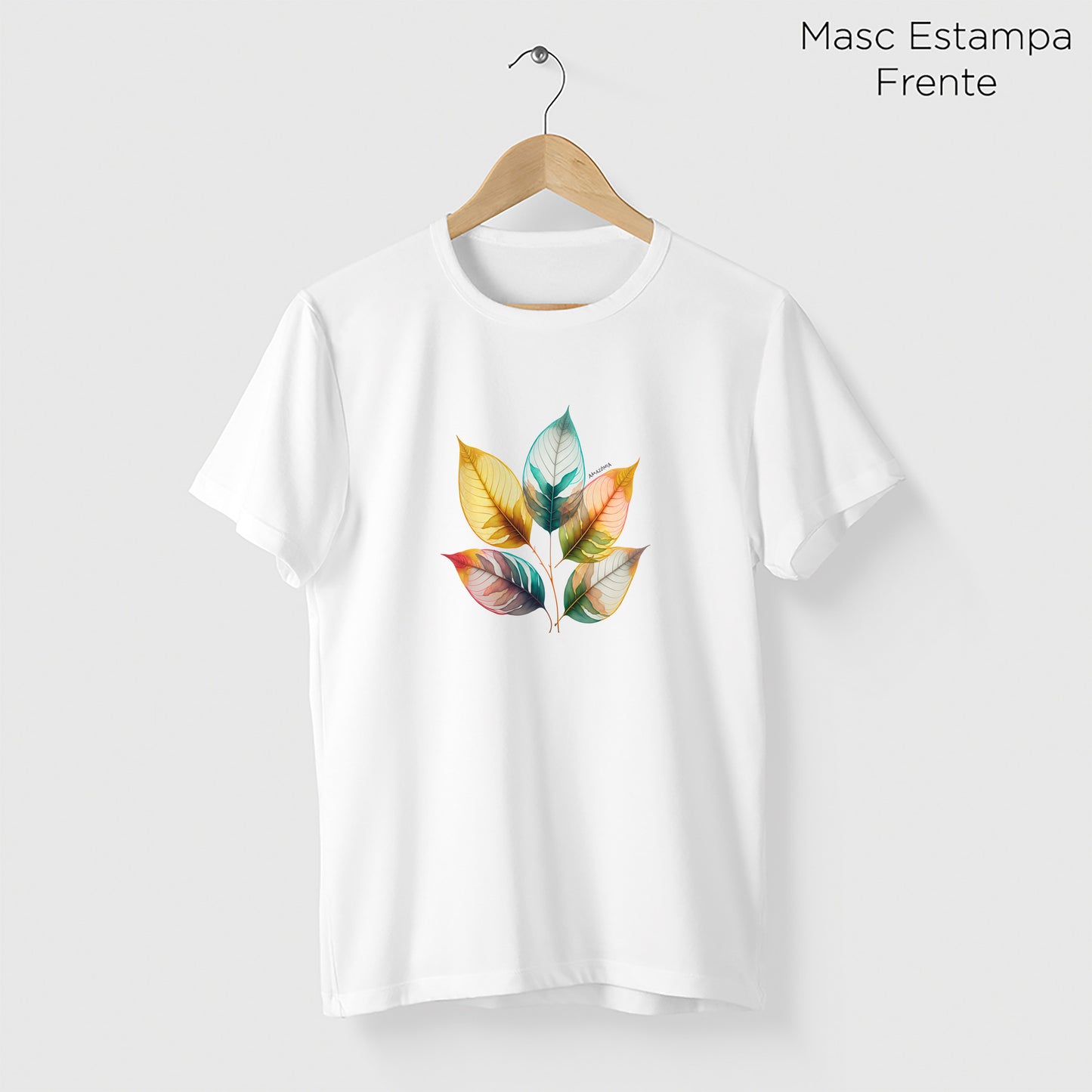 Camiseta Amazônia AQUARELA FLORA - BRANCO - cód 0594