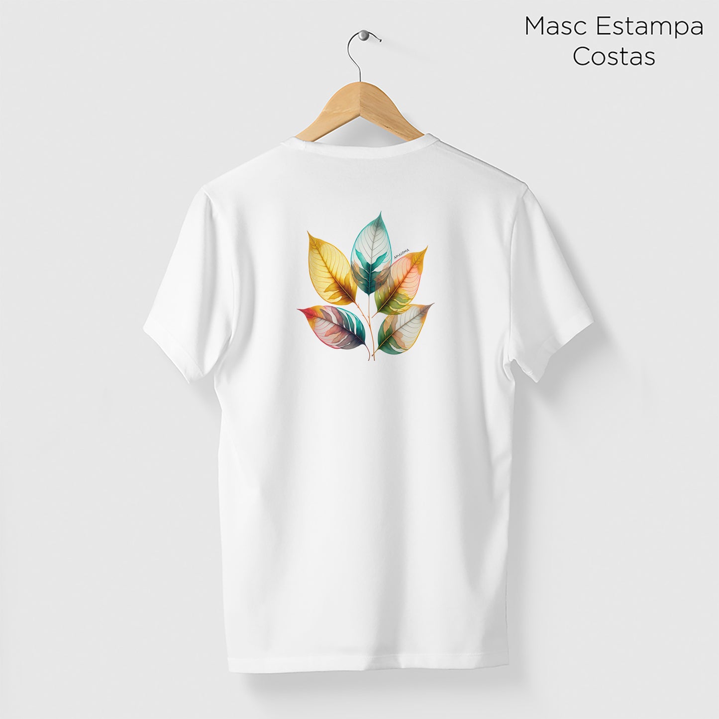 Camiseta Amazônia AQUARELA FLORA - BRANCO - cód 0594