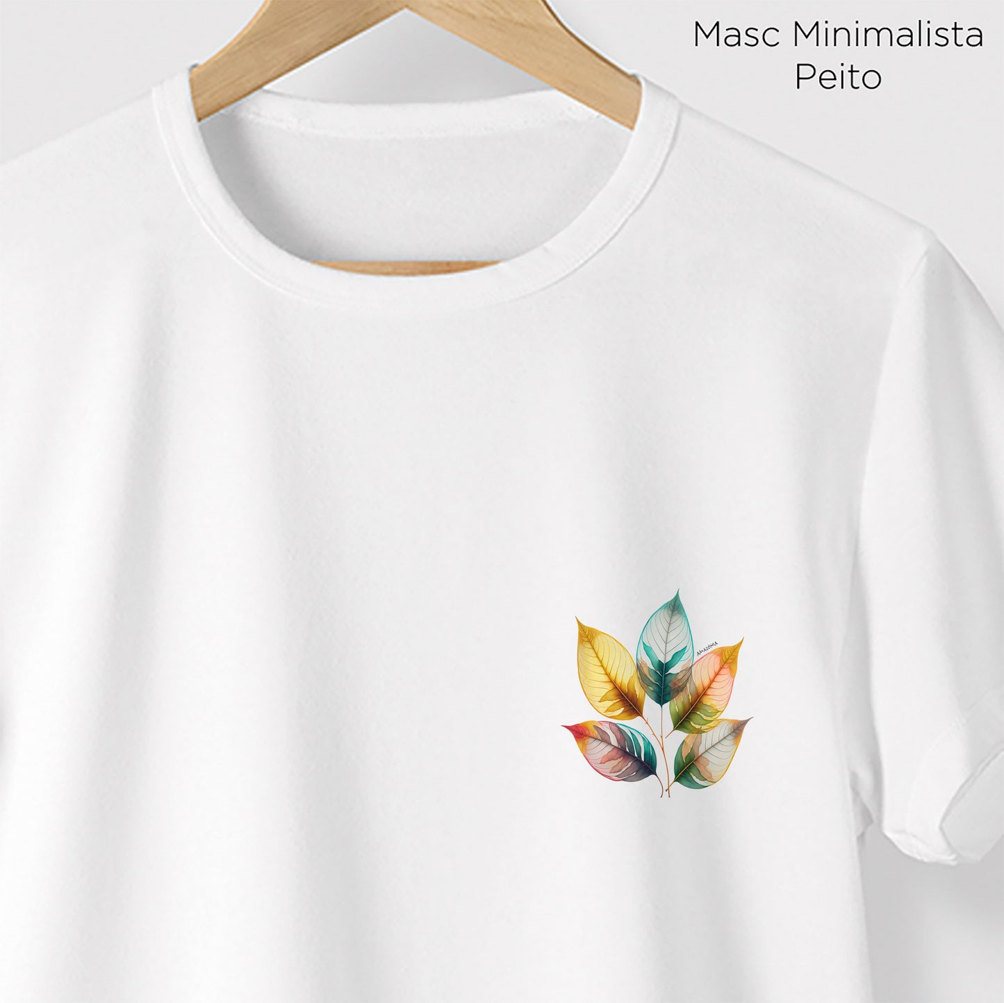 Camiseta Amazônia AQUARELA FLORA - BRANCO - cód 0594
