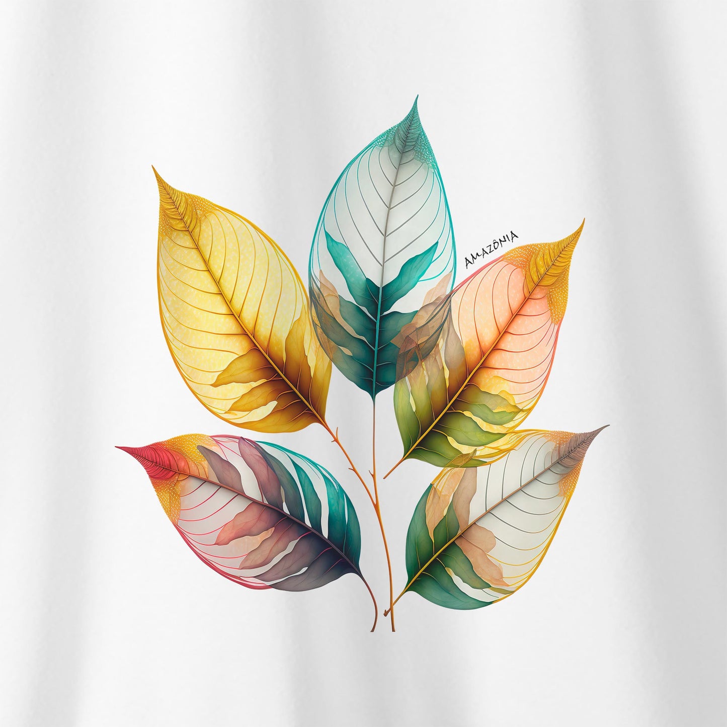 Camiseta Amazônia AQUARELA FLORA - BRANCO - cód 0594