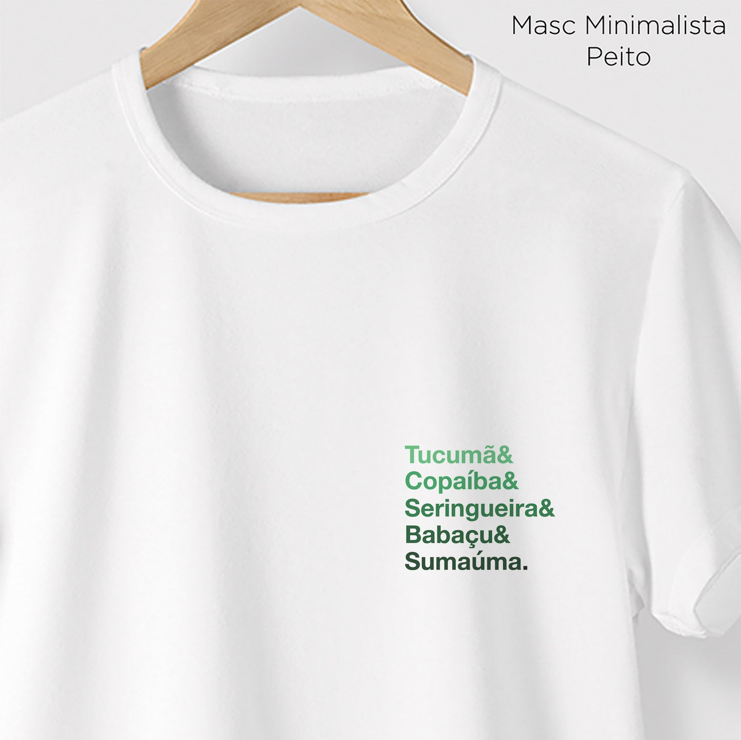 Camiseta Amazônia ÁRVORES DA AMAZÔNIA - BRANCO - cód 0597