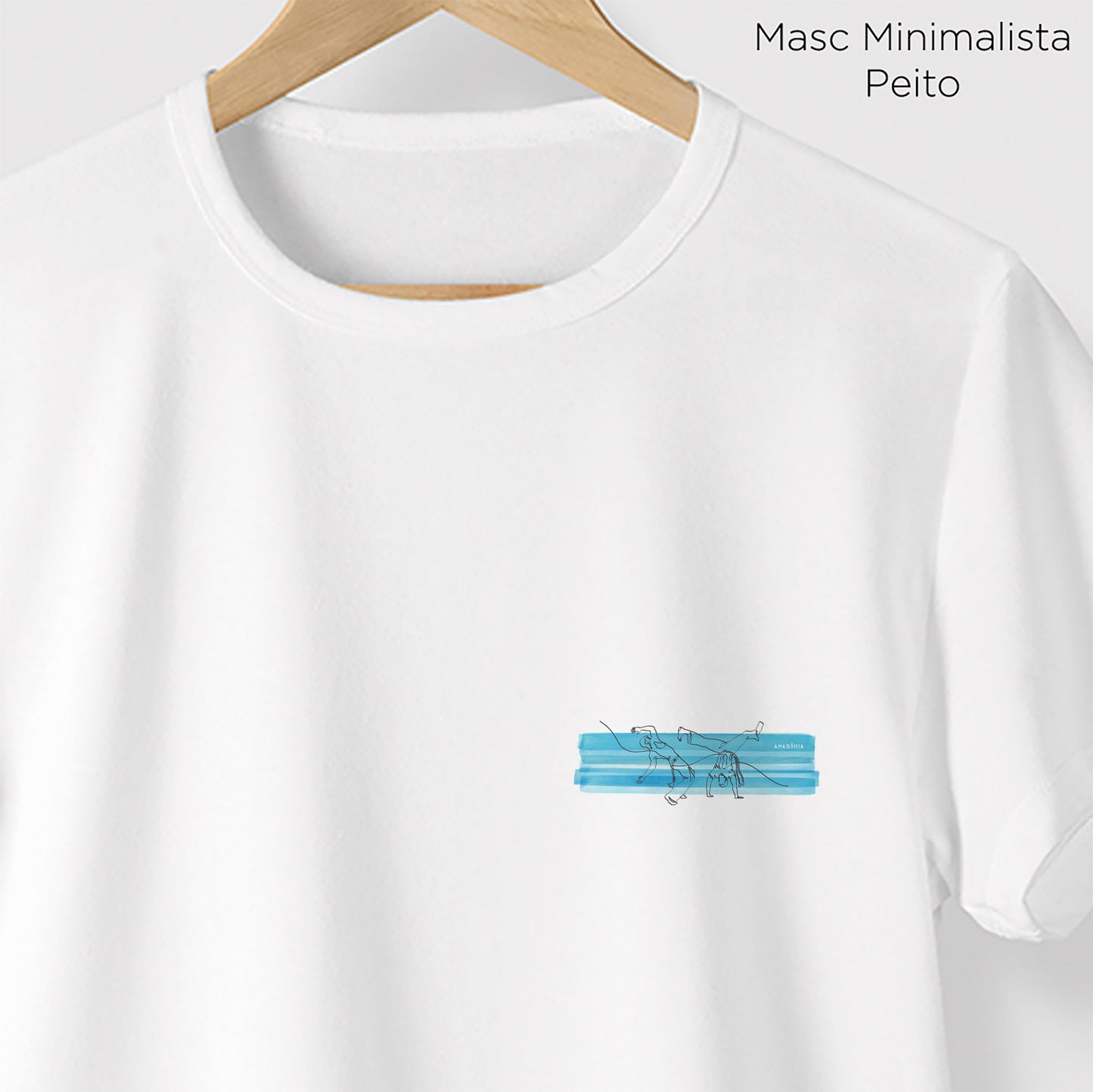 Camiseta Amazônia CAPOEIRA AQUARELA - BRANCO - cód 0663