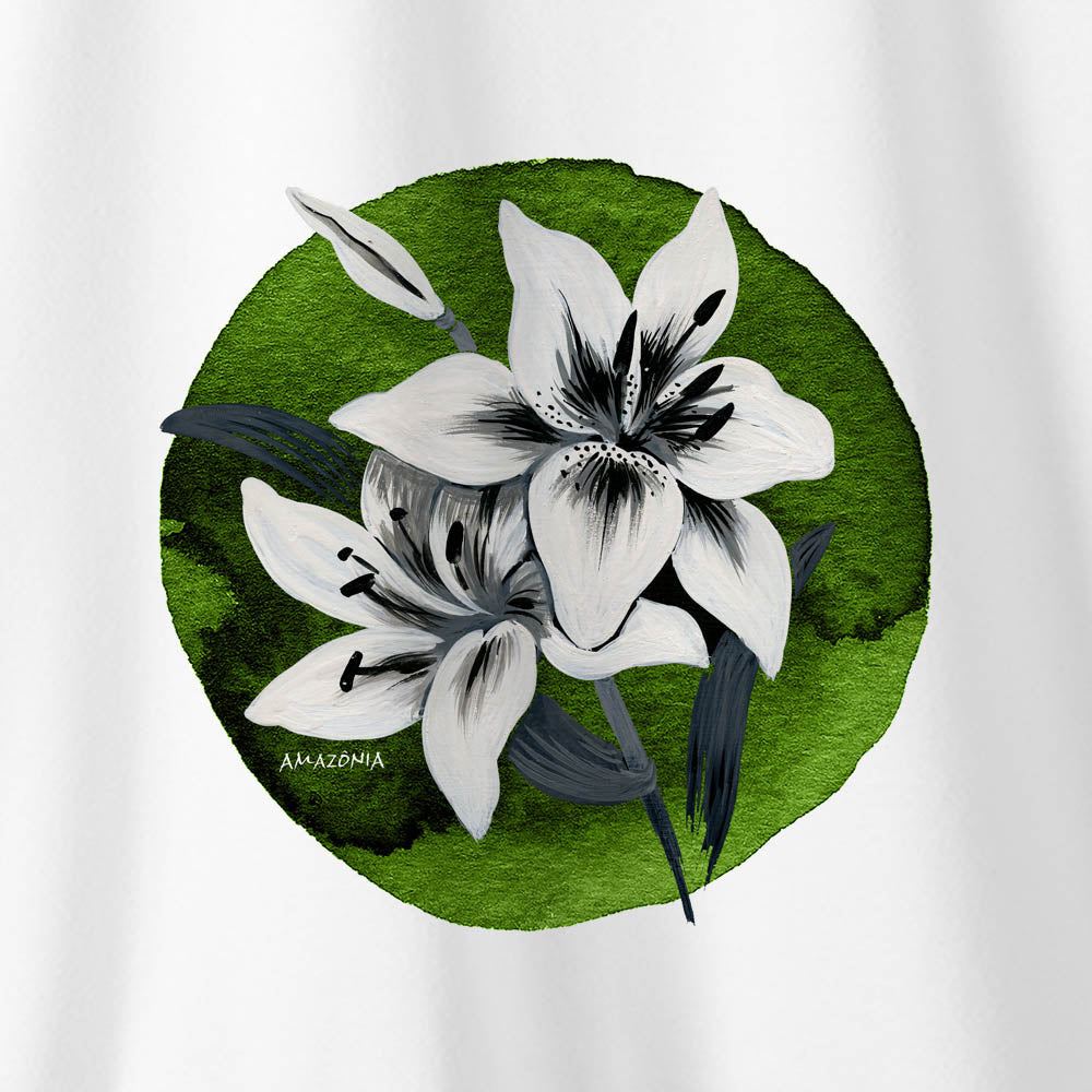 Camiseta Amazônia LÍRIO - BRANCO - cód 0664