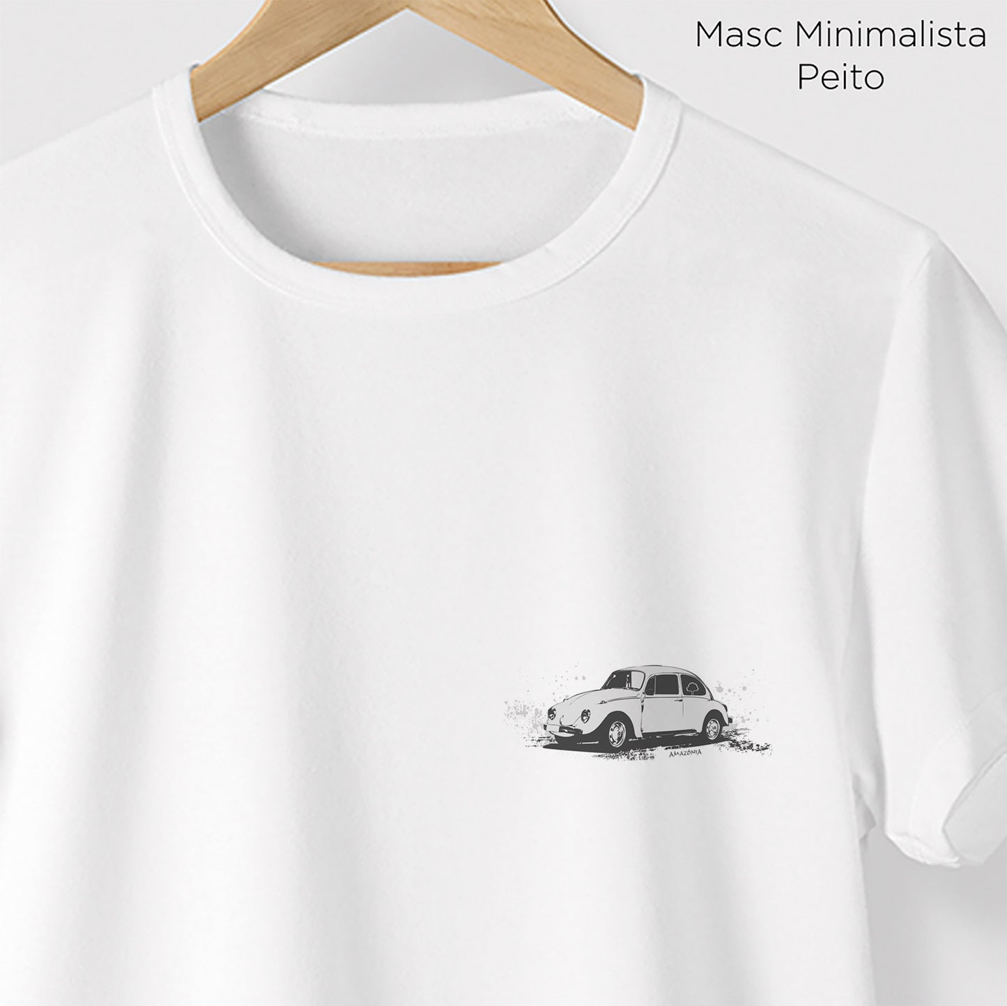 Camiseta Amazônia FUSCA RETRÔ - BRANCO - cód 0665