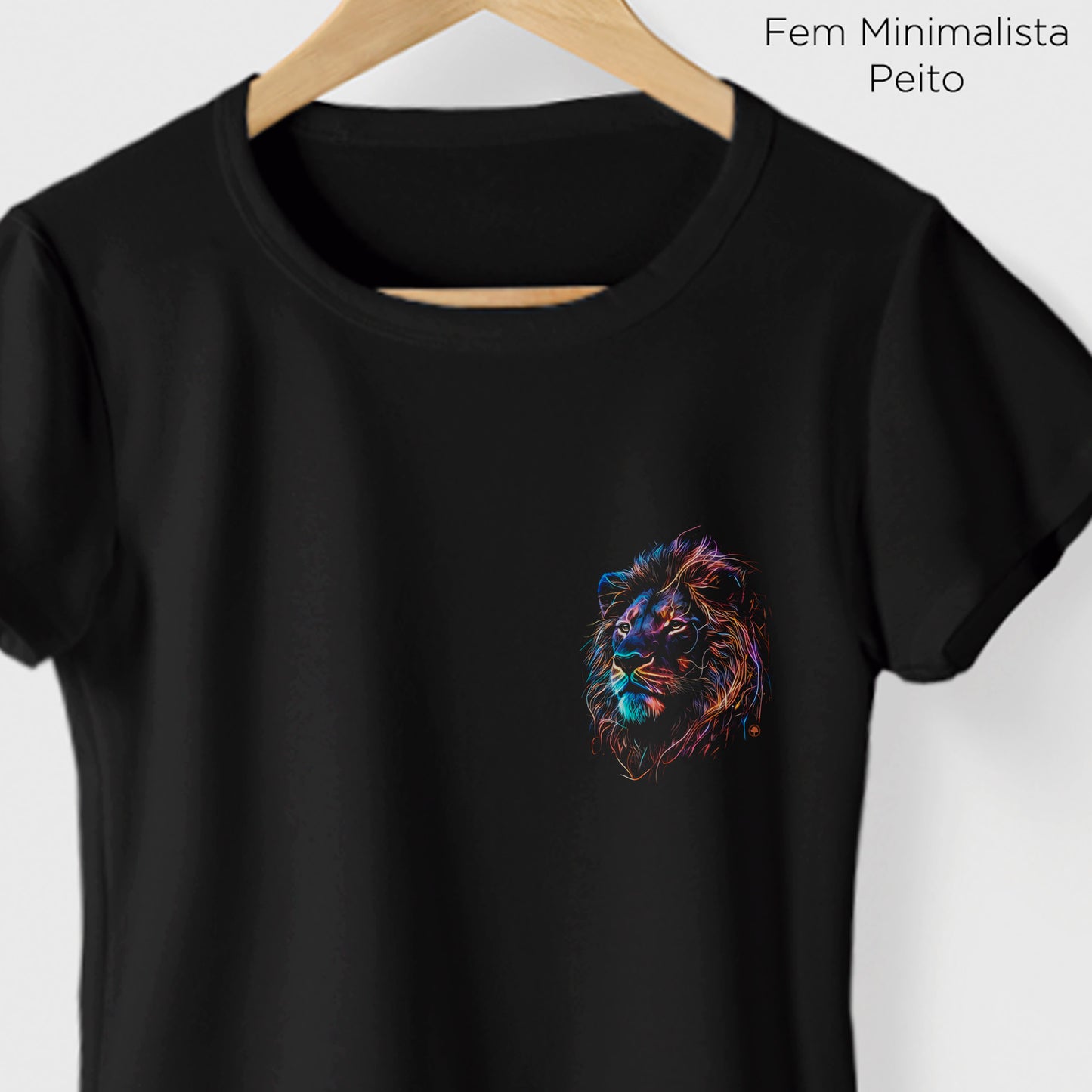 Camiseta Amazônia LEÃO NEON - PRETO - cód 0672