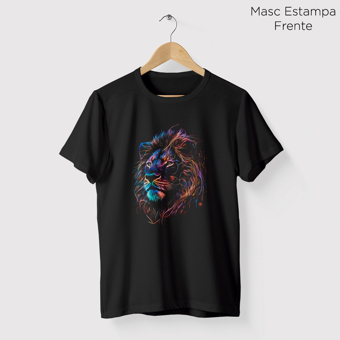 Camiseta Amazônia LEÃO NEON - PRETO - cód 0672