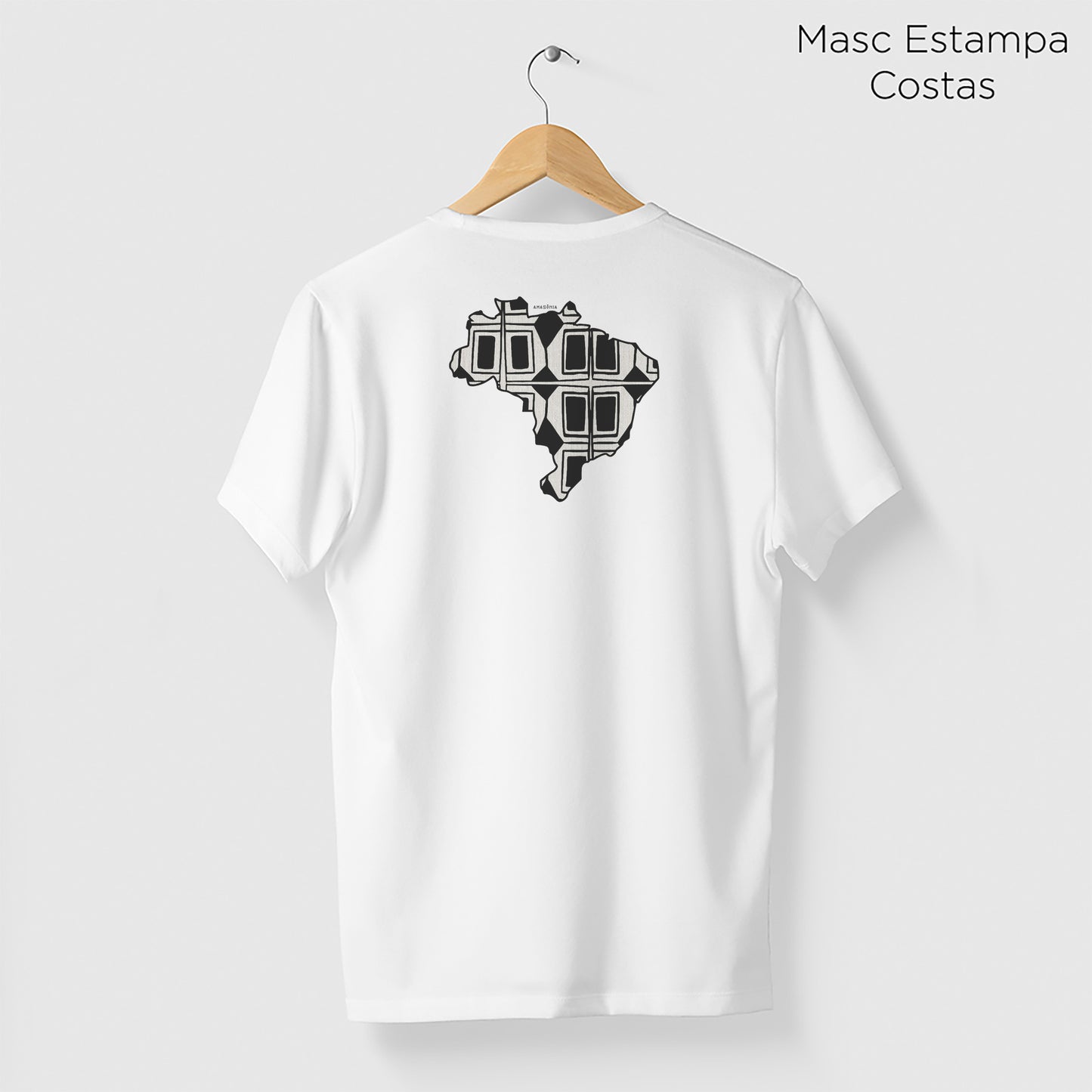 Camiseta Amazônia BRASIL INDÍGENA - BRANCO - cód 0674